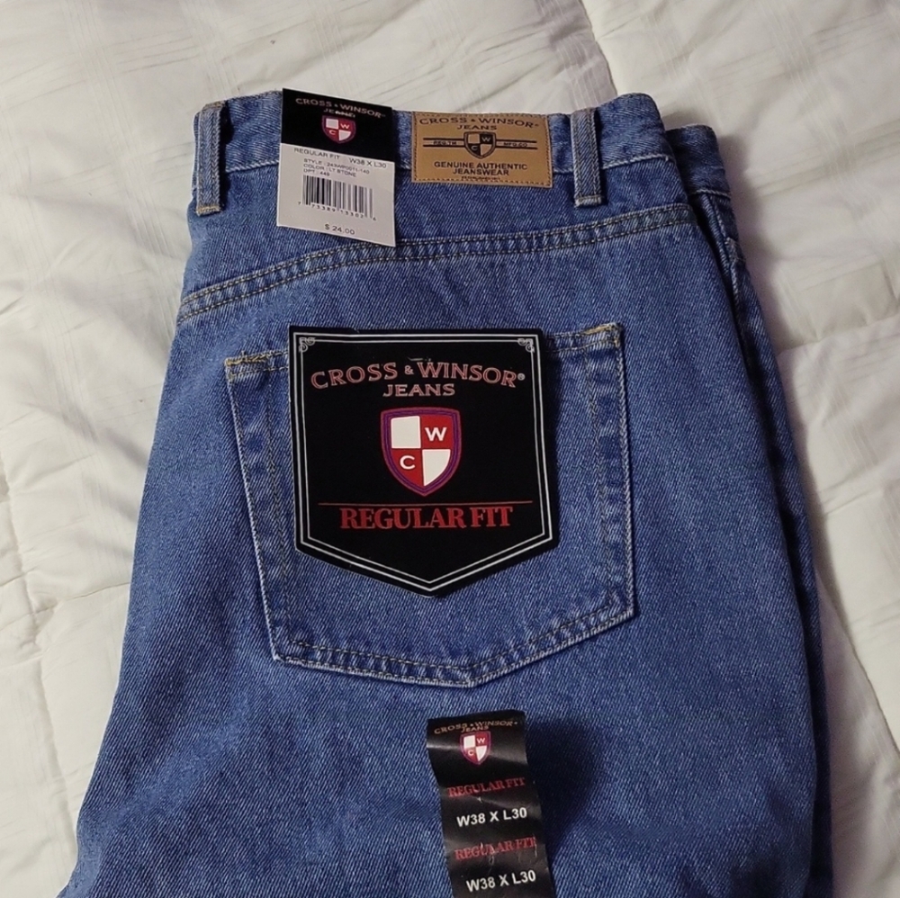 Cross & Winsor jeans Mend 38x30 NWT Reg fit